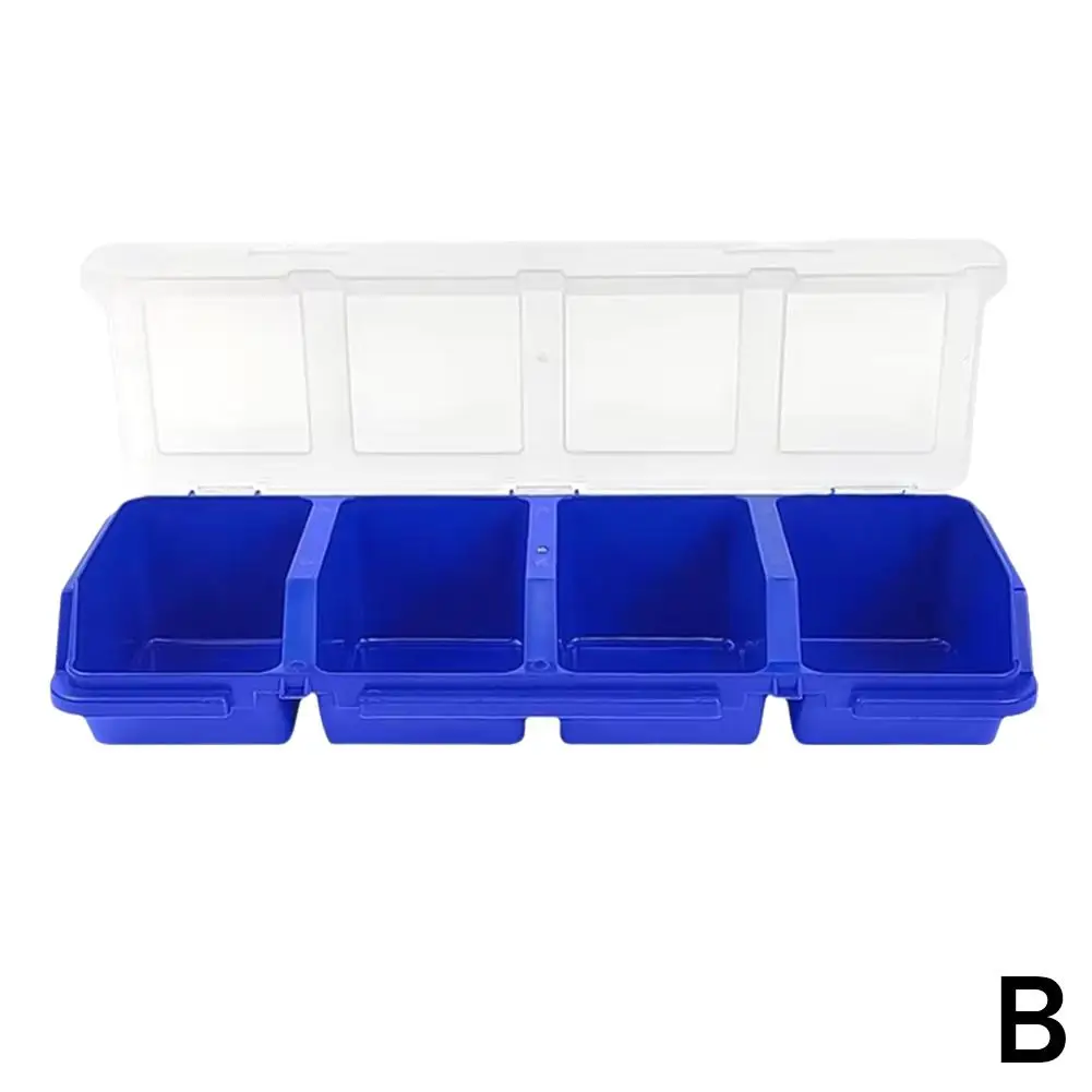 1pcs Plastic Multi-Compartment Organiser Box For Screws Plastic Hardware Divider Storage Case With Lid Display Y7K9 3