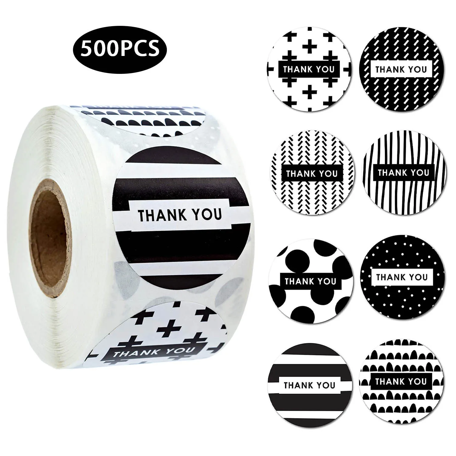 

Rolled cowhide thanks for hand-made self-adhesive baking decoration cartoon round sticker label