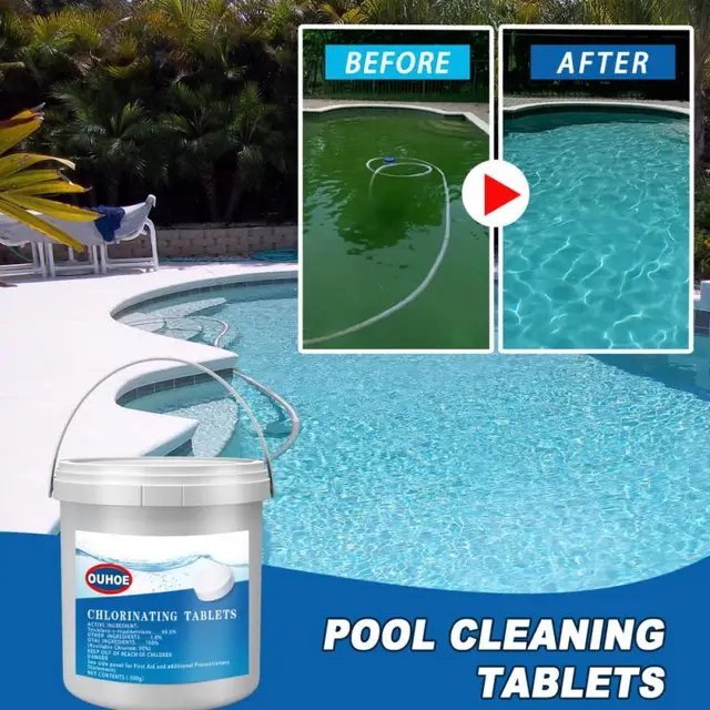 Hatékony Úszómedence Habzó Tisztító 1 Doboz/300Db Multifunkcionális Foltok Eltávolítása Pezsgő Tabletták Adagoló - Image 2