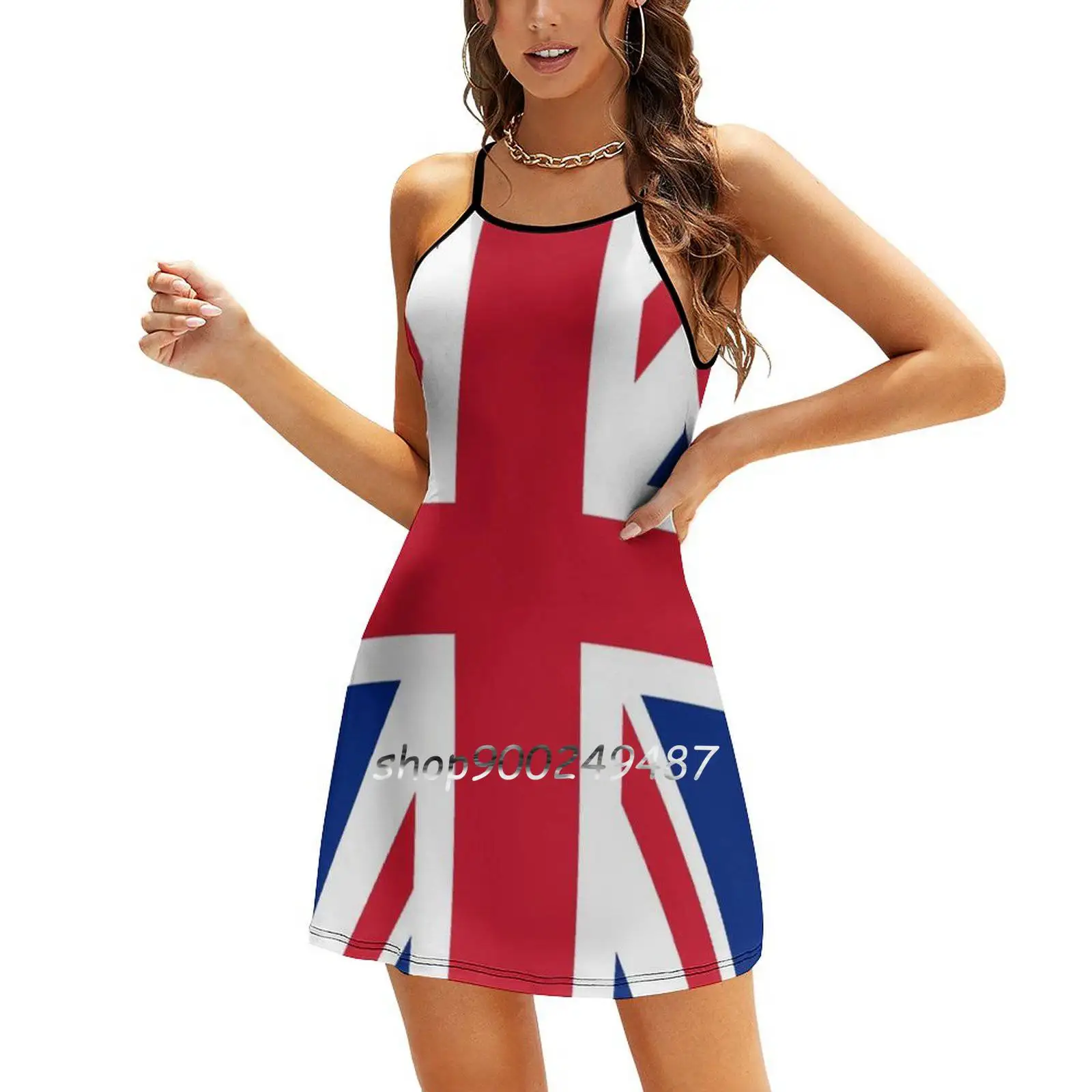 union jack evening dress Child's Union Jack Dress | Long Sleeved Dress main image 1