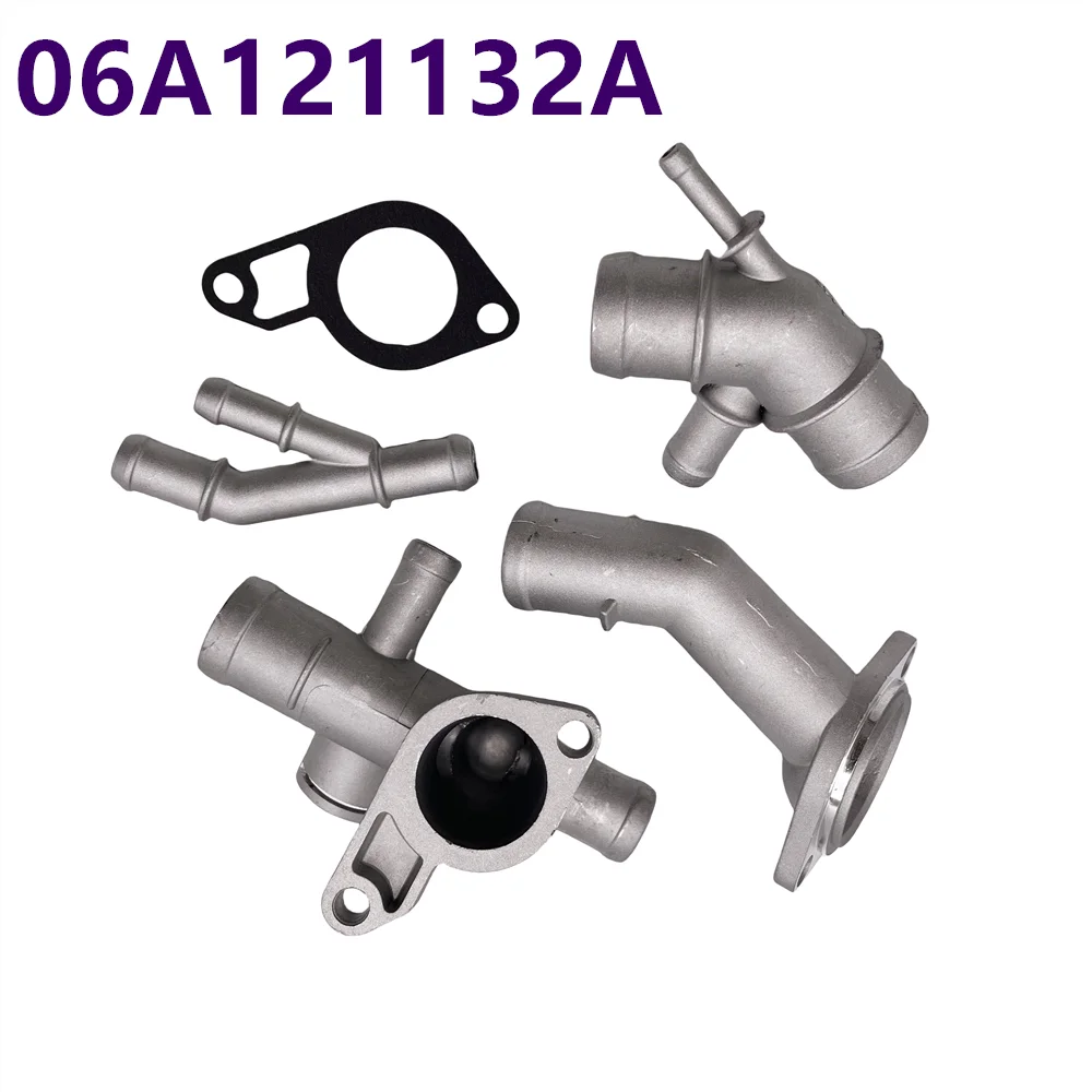 Flange Engine Cooling Kit 06A121132A Flange Engine Cooling Kit with Accessory Connection Connector Upgrade Kits replacement for 2000-2005 Mk4 1.8T