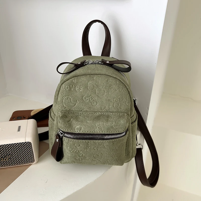 2022 Fashion Backpacks New Designer Small High Quality Female Shoulder Bags Suede Cute School Bag Backpack for Teenage Girls