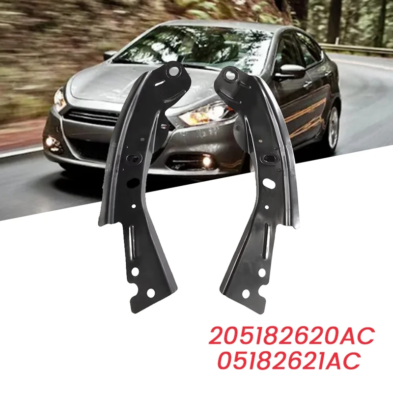 

2 PCS Car Headlight Upper Iron Bracket Black Iron For Dodge Dart 2012-2017 05182620AC 05182621AC