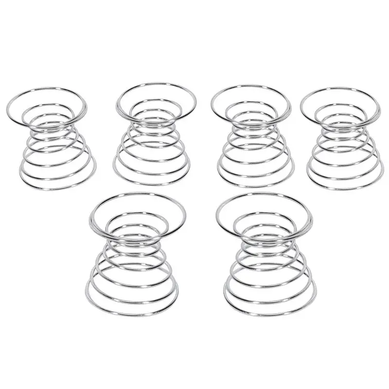 6 Pieces Air Plant Stand Airplant Container Tillandsia Holder Stainless Steel Plant Display Racks Air Pineapple Base