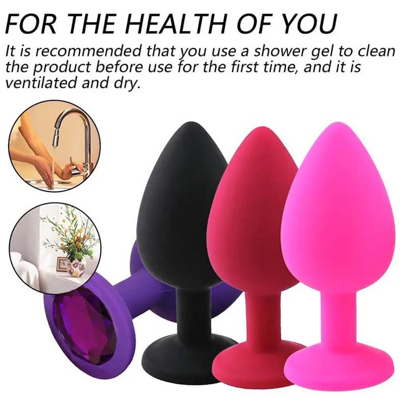 Anal Toy Plug Butt Women/Men Soft Silicone Round Shaped Erotic Bullet Anal Plug Bullet Gay Sex Toys for Adults Toys S/M/L anal plug