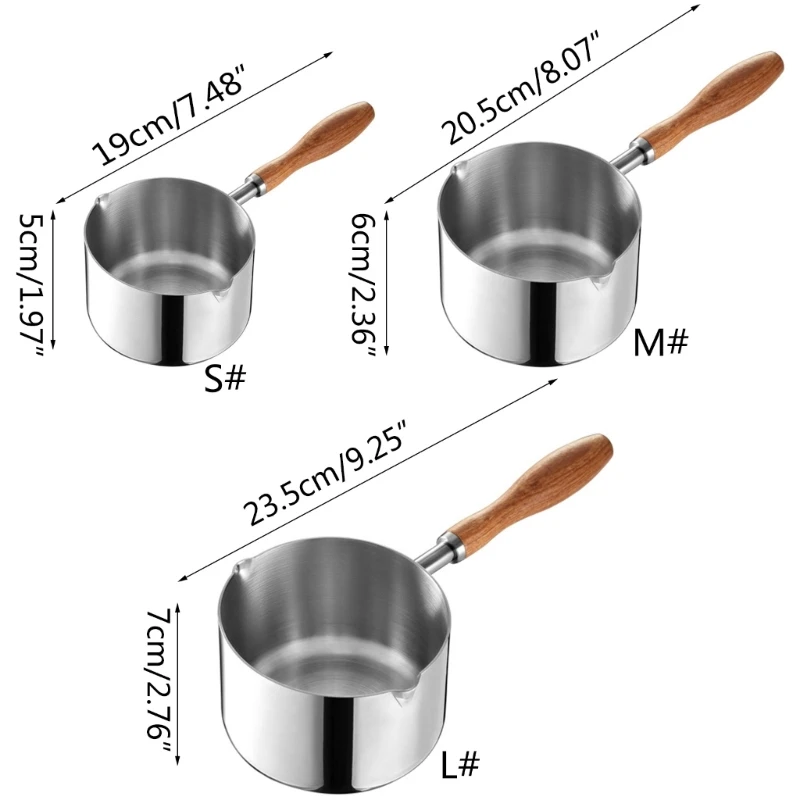 Stainless Steel Mini Frying Pan Household Hot Oil Pan Boiled Eggs Hot Chocolate Milk Pot Household Multi-purpose Pot
