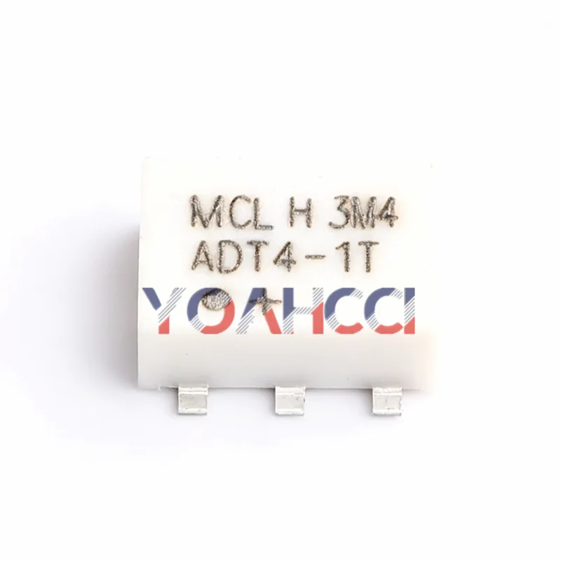 ADT4-1T+(2개) RF 변압기 발룬 1:4 9-625MHz 50Ω 1W SMD-6 CD542 7.9x5.6mm 플랫 리드 16:1 임피던스 매칭 오리지널