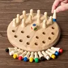Wooden Color Memory Chess Kids Chessboard Game Toddler Puzzles Brain Memory Exercise Focus Training Montessori Educational Toys 4