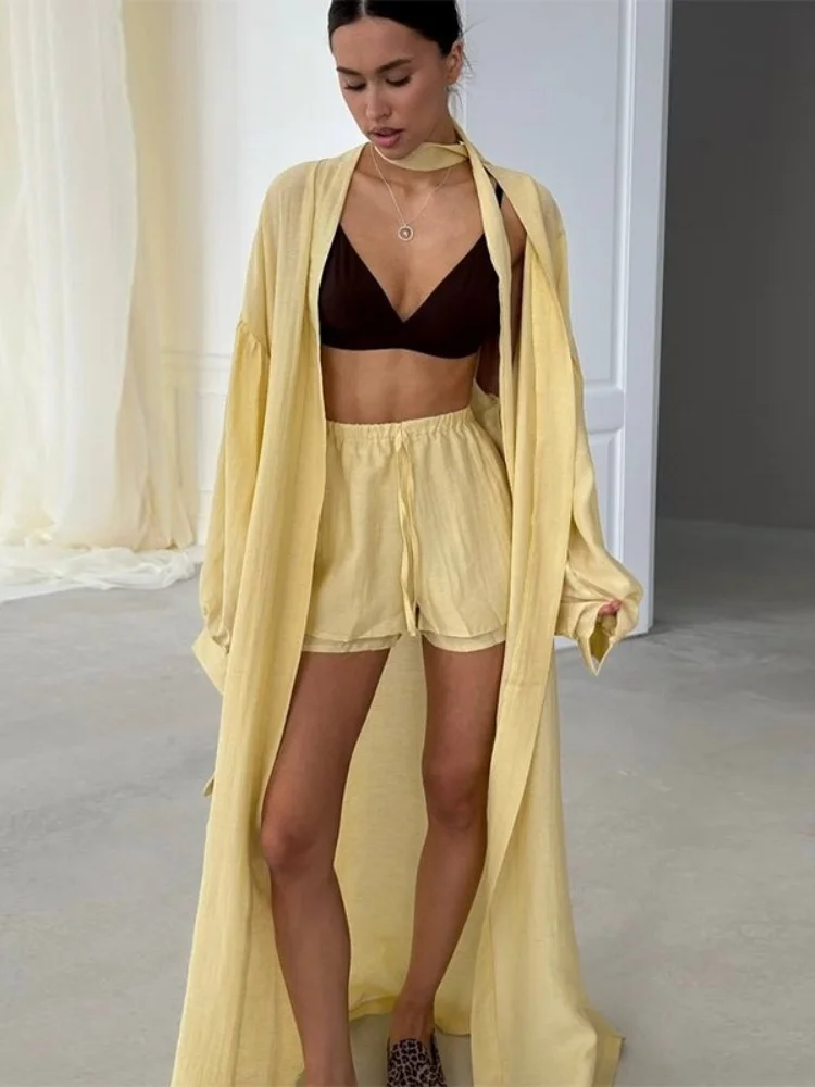 Wmstar Two Piece Set Women Wholesale Woman 2025 Summer New Design V Neck Loose Lace Top Wide Leg Long Pants Outfits Fancy Club