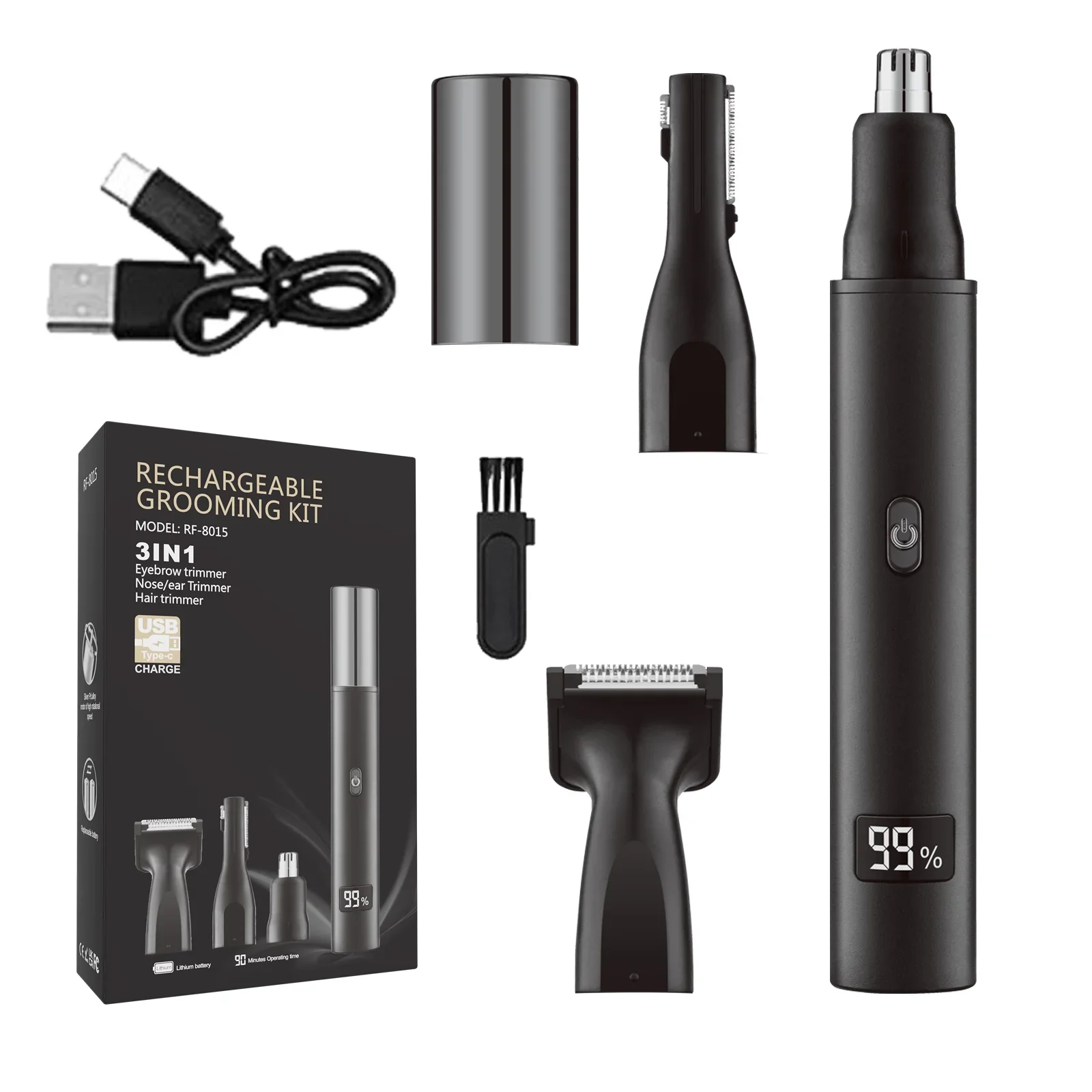 2025 Xiaomi Mijia Electric Nose Ear Hair Trimmer for Men Painless Rechargeable Sideburns Eyebrows Beard 3in1 Hair Clipper Shaver 5