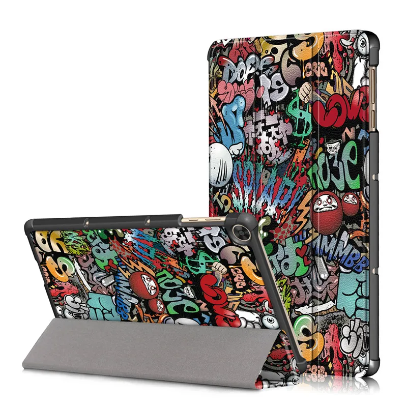 Premium Leather Stand Tablet Cover for 10.1 inch - Painted Hard Protective Case