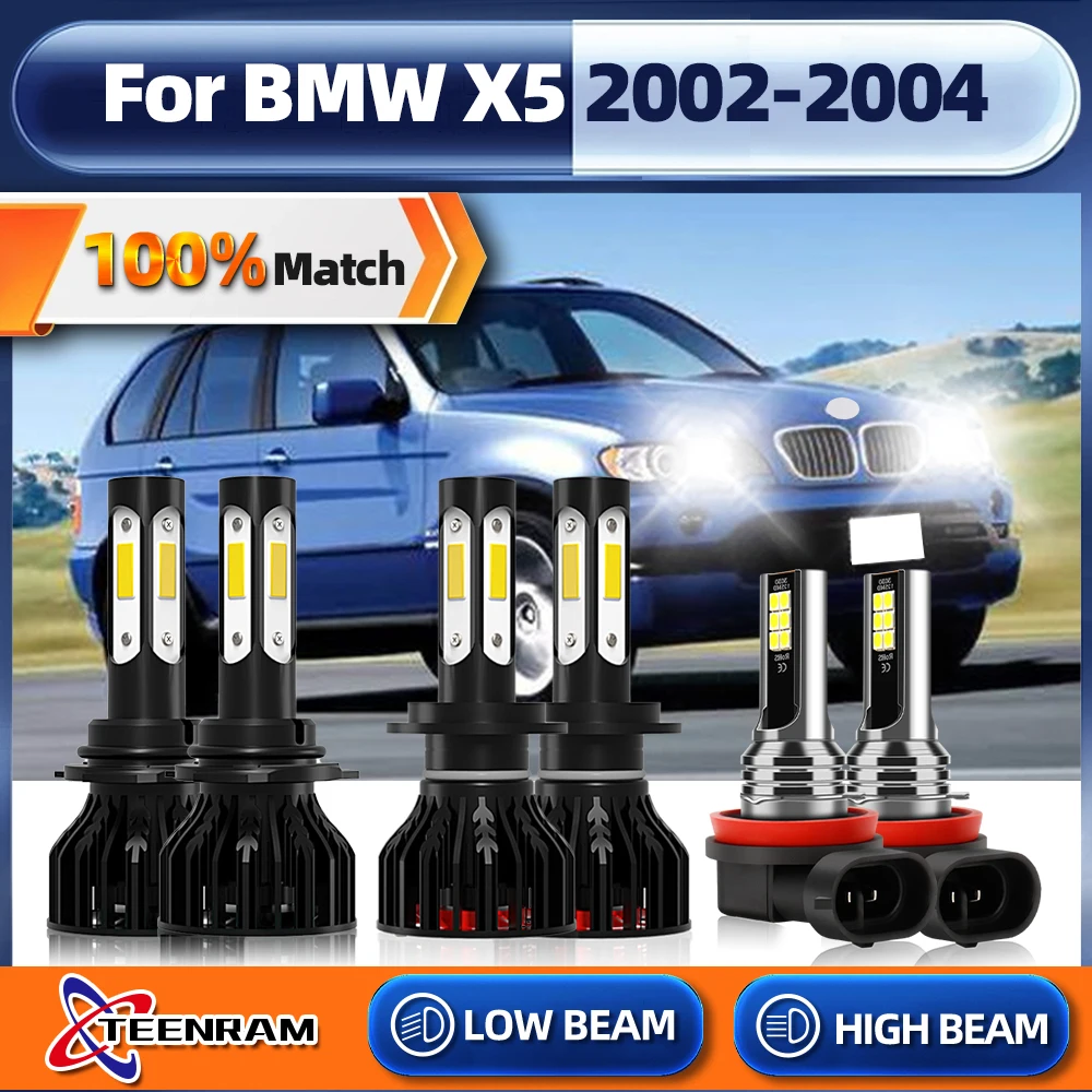 

9005 HB3 H7 LED Car Headlight 360W 60000LM Turbo CSP Chip Auto Lamp H11 Car Fog Lighting 6000K White For BMW X5 2002 2003 2004