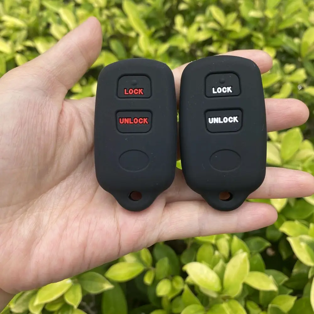 Key case key case cover car key shell remote control case cover silicone car remote key cover case 2 + 1 button for TOYOTA RAV Cruiser 4Runner Camry Celica Echo Highlander keychain accessories