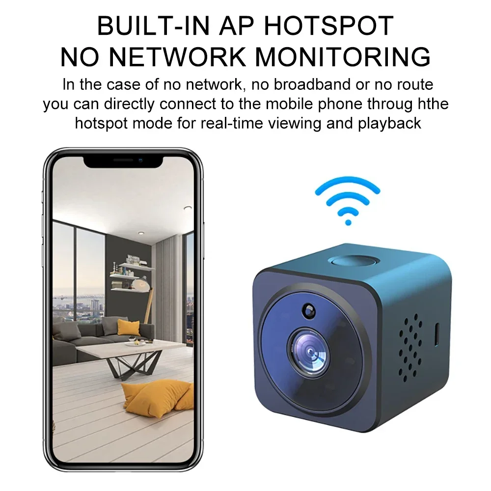 PEGATAH 1080P HD Mini Camera WiFi Wireless Home Security Surveillance Cameras Night Vision Smart Home Sports Monitor