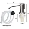 Sink Liquid Soap Dispenser Extension Tube Kit Black/White Built-in Emulsion Pump Head Silicone Tube Bathroom Kitchen Cleaner 5