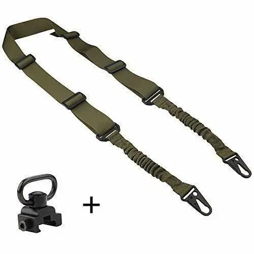 

Tactical 2 Point Gun Sling with QD Swivel Mount Quick Release Rifle Lightweight Gun Strap Push Button Sling Swivels