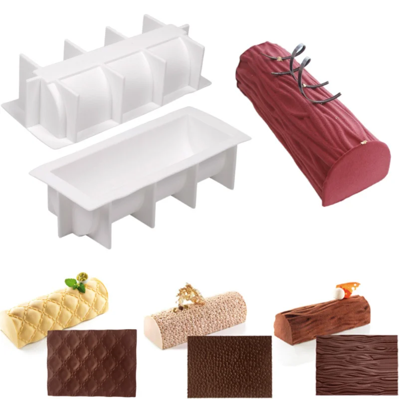 Embosseur Pate A Sucre Moule Silicone Texture écorce - Pour Gâteaux, Chocolats, Pâte à Sucre Pâte à Bois