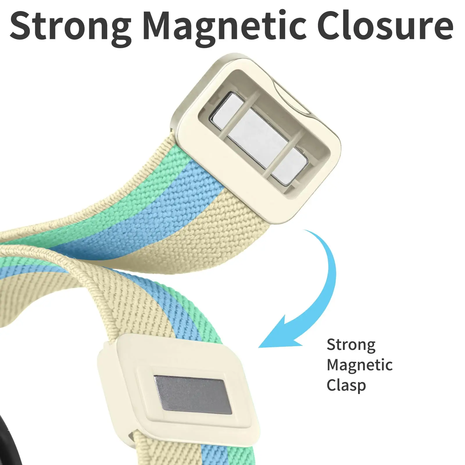 Gradient Color Woven Magnetic Buckle Band - Stretchy Sport Band
