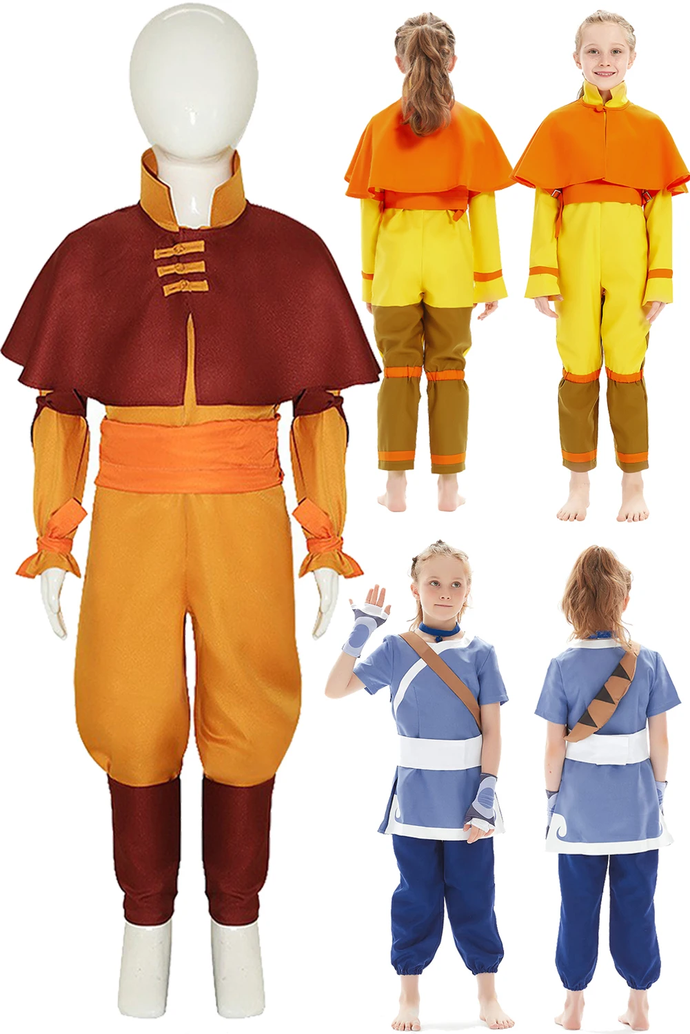 

Детский костюм Katara Aang для косплея, мультяшный последний косплей, страйбандер, на Хэллоуин, карнавал, ролевые игры, подарок для мальчиков и девочек