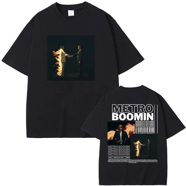 Rapper Metro Boomin Heroes & Villains Double Sided Print T-shirts