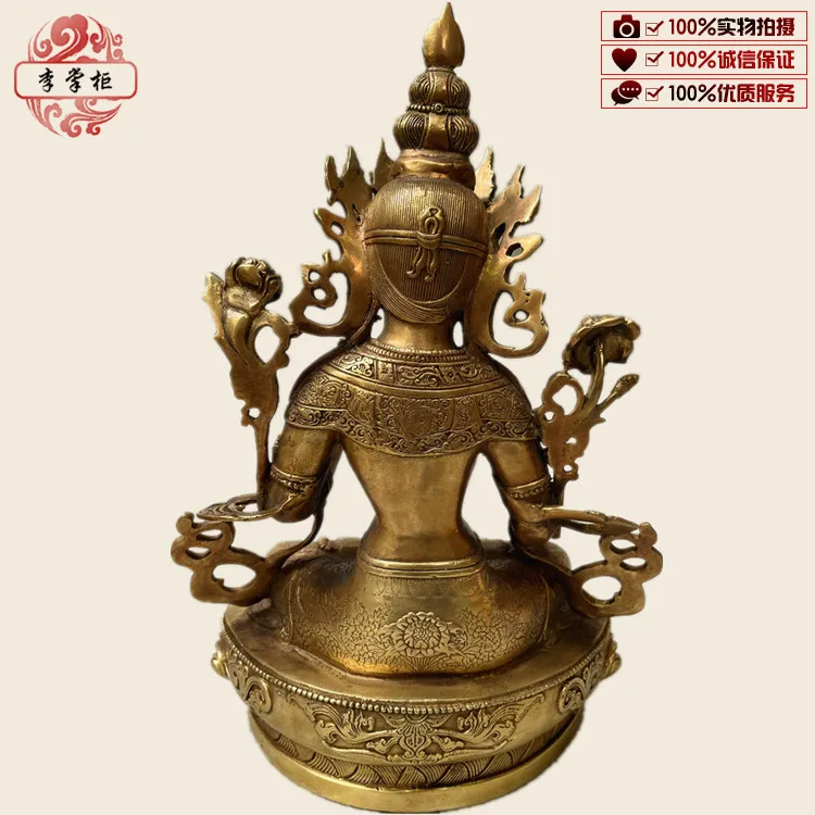 Li shopkeeper Nepali tantric Tibetan pure copper White Tara Buddha Guanyin Bodhisattva mother ornaments postage. 4