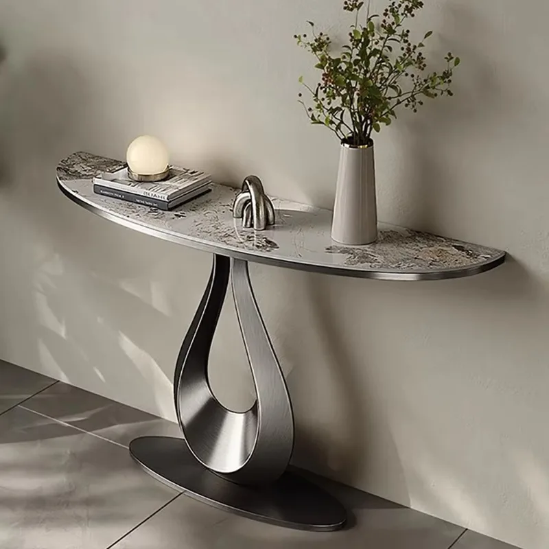 Tavoli Console in Stile Mid-Century in Metallo, Moderni e Semplici per Ingresso, Corridoio e Soggiorno - immagine 5