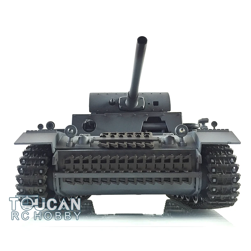 1/16 HENG LONG RC Tank Car Chassis Gray 7.0 Plastic German Panzer III L RTR 3848 360° Turret Outdoor Toys For Boys TH17356-SMT4 2