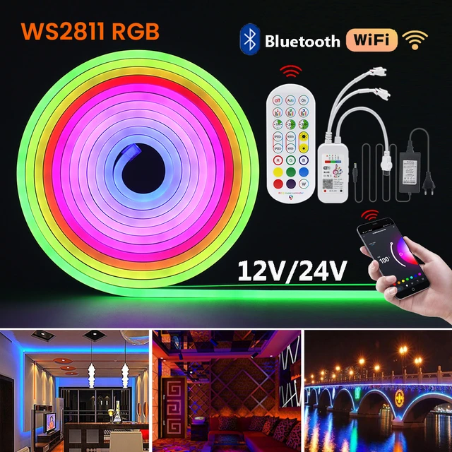Bluetooth Led Strip Rgbic Ws2811 Dreamcolor Light - Led Light Strip  Bluetooth - Aliexpress