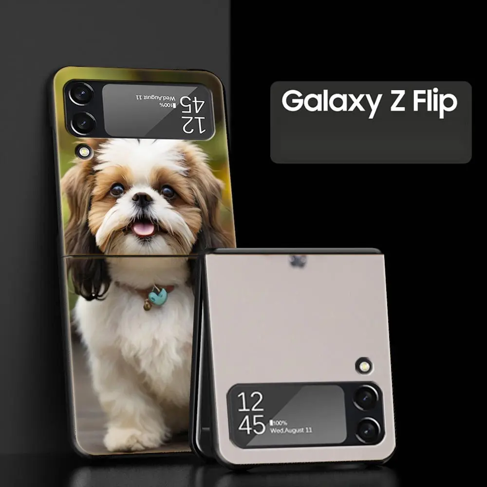 Shih Tzu Painting Cute Animal Phone Case - Folding PC Hard Cover