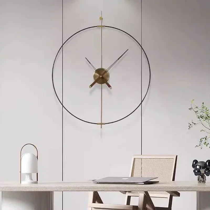 Wall Clock Aesthetic Design Wall Clocks Vintage Korean Simple Restaurant Nordic Clock Wall Round Korean Vintage Reloj De Pared Home Decor