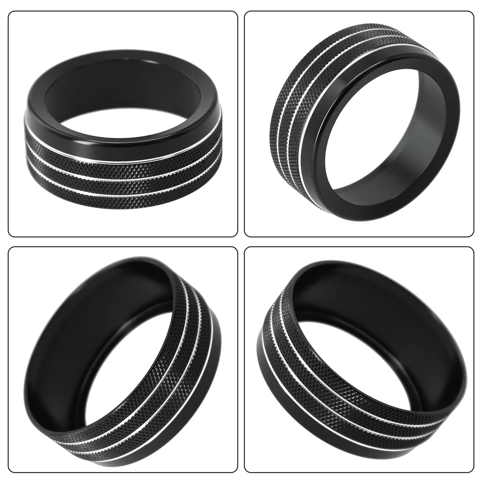 

Aluminum Alloy Gear Shift Switch Button Knob Cover Ring Compatible with For Dodge for RAM 1500 2018 2020 Black