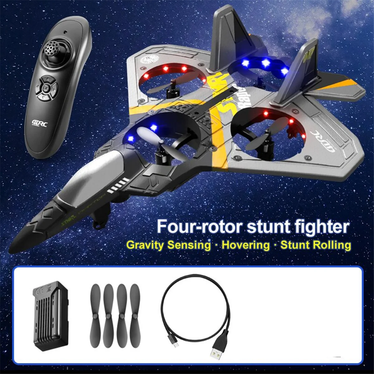 RC Remote Control Airplane 2.4G Remote Control Fighter Hobby Plane Glider Airplane EPP Foam Toys RC Drone Kids Gift-B&Y96A