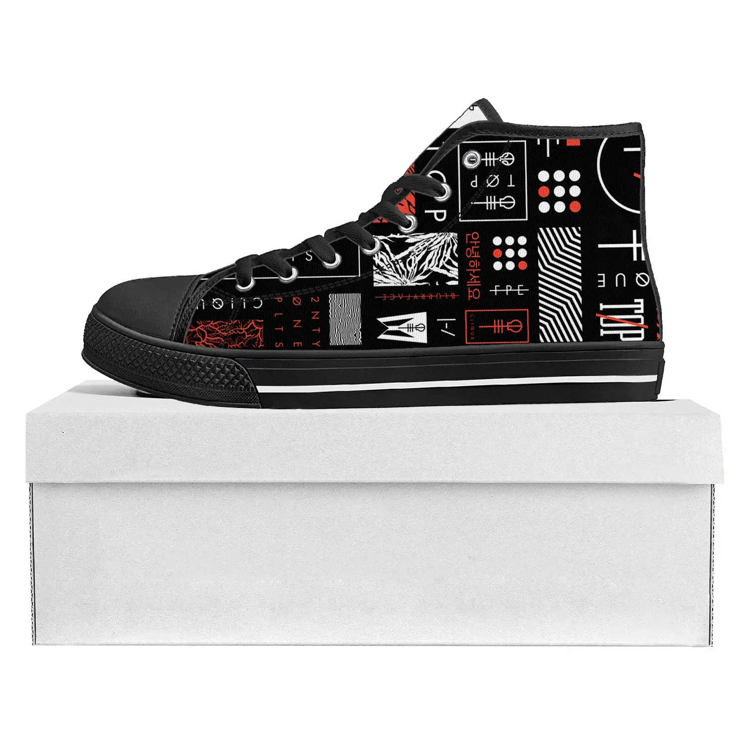 T-Twenty High Top Sneakers Mens Womens O-One P-Pilots High Quality Canvas Sneaker Casual Couple Shoes Custom Shoe Pop Rock