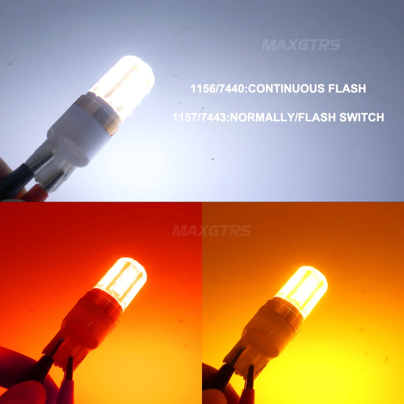 2x Canbus T20 7443 W21/5w 3030 Led Bulb White Red Orange Stop Tail Turn  Signal No Error Hyper Flash Light Brake Lamp Day Light - Signal Lamp -  AliExpress