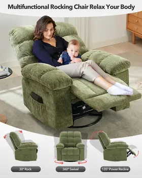 Overstuffed Rocker Recliner 1