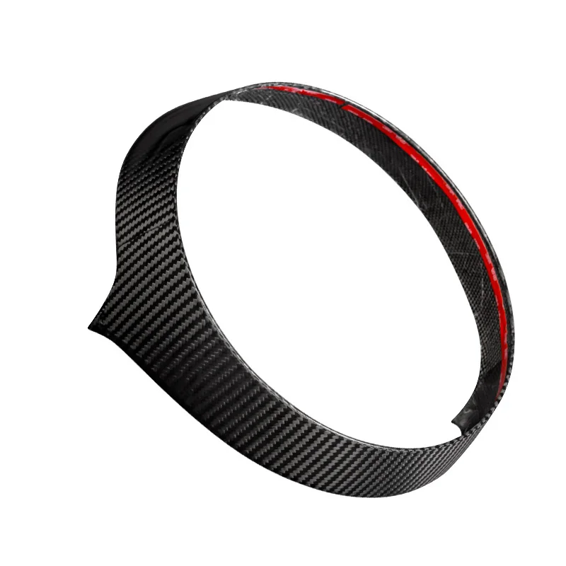 미니 쿠퍼 컨트리맨 F60 용 중앙 제어 디스플레이 장식 커버 링, 실제 탄소 섬유 인테리어 외부 자동차 액세서리