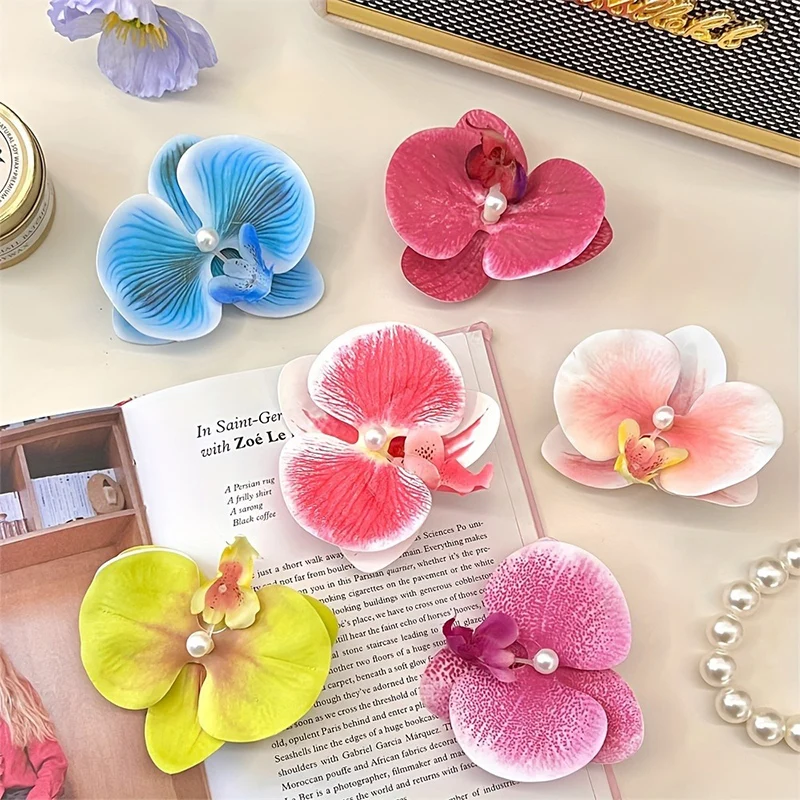 Elegant Butterfly Orchid Artificial Flowers Set - Perfect for Home Decor, Weddings, and Creative DIY Accessories