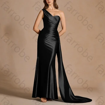 Sexy One-shoulder Sleeveless Evening Dresses Elegant Backless Celebrity Dress Exquisite High Quality Prom Party Gowns Customized 1