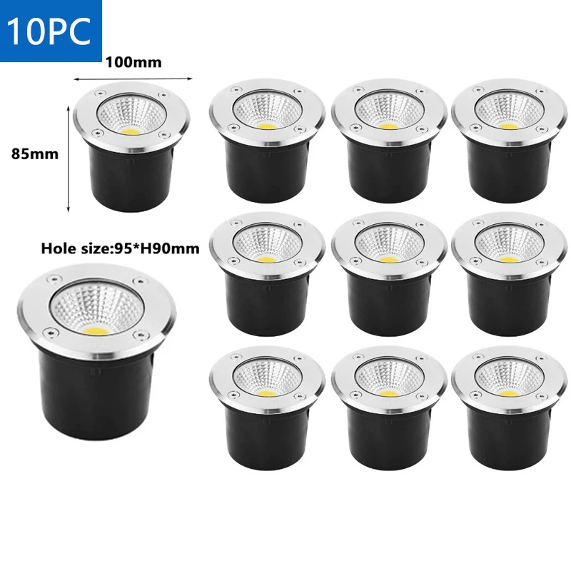ตัวเลือกสินค้า ไฟ LED กันน้ำ IP67 สำหรับจัดสวน 6-10 ชิ้น 5W/10W/15W