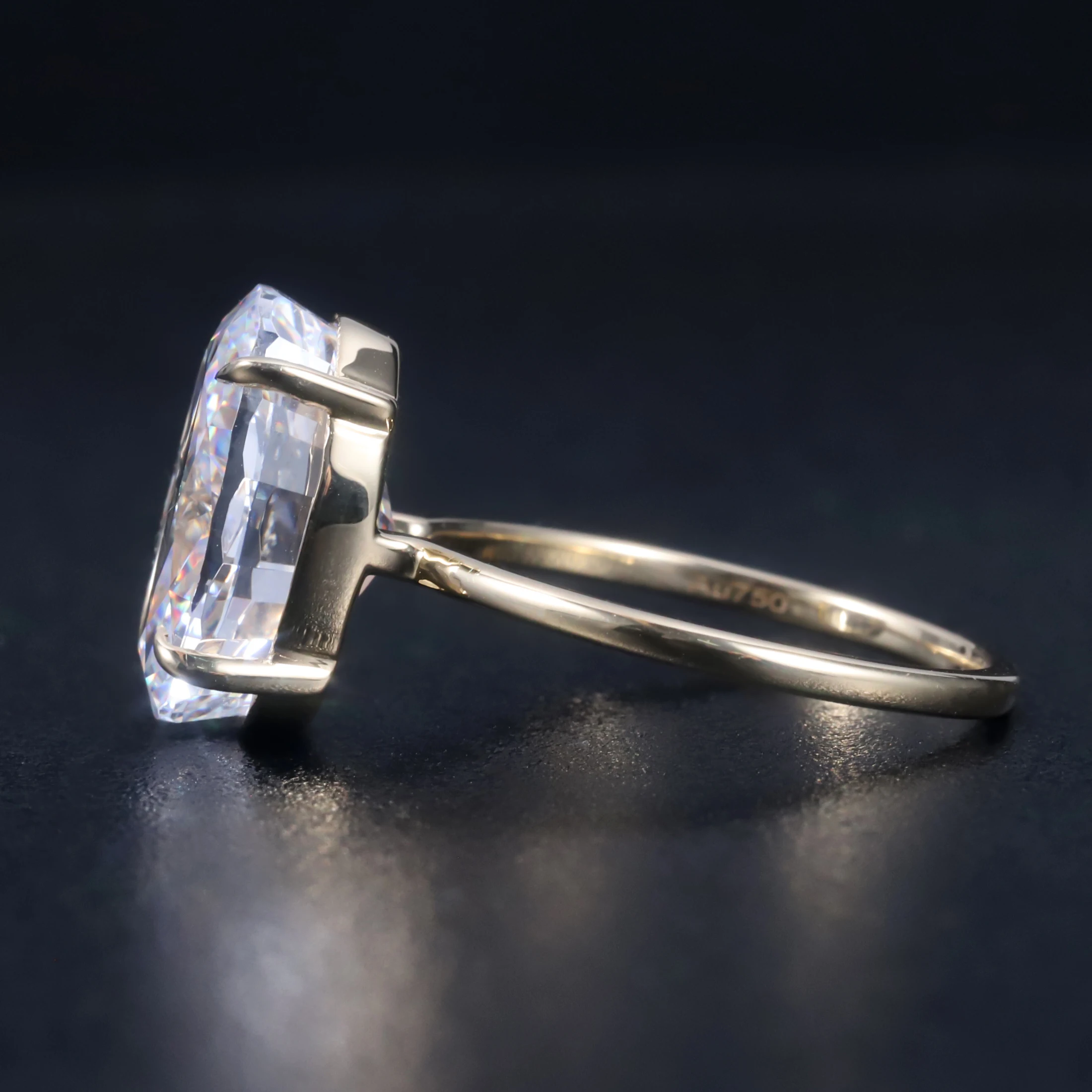 6mm Cubic Zirconia Engagement Ring in 10K Gold | Banter