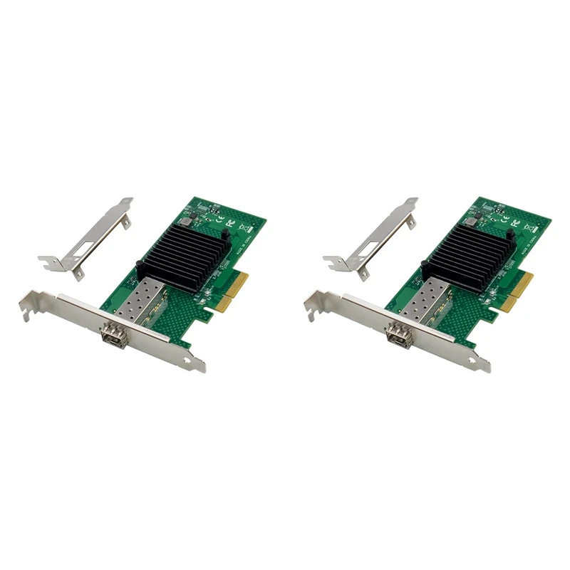 

2X X520-SR1 10G SFP+ Server Fiber Optic Network Card 82599EN Chip PCIE X4 Single Optical Port Network Card