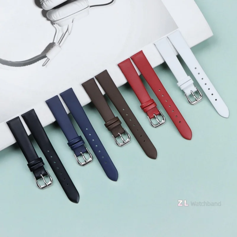 Elegant Retro Genuine Leather Watch Strap - Women's Small Size Variety