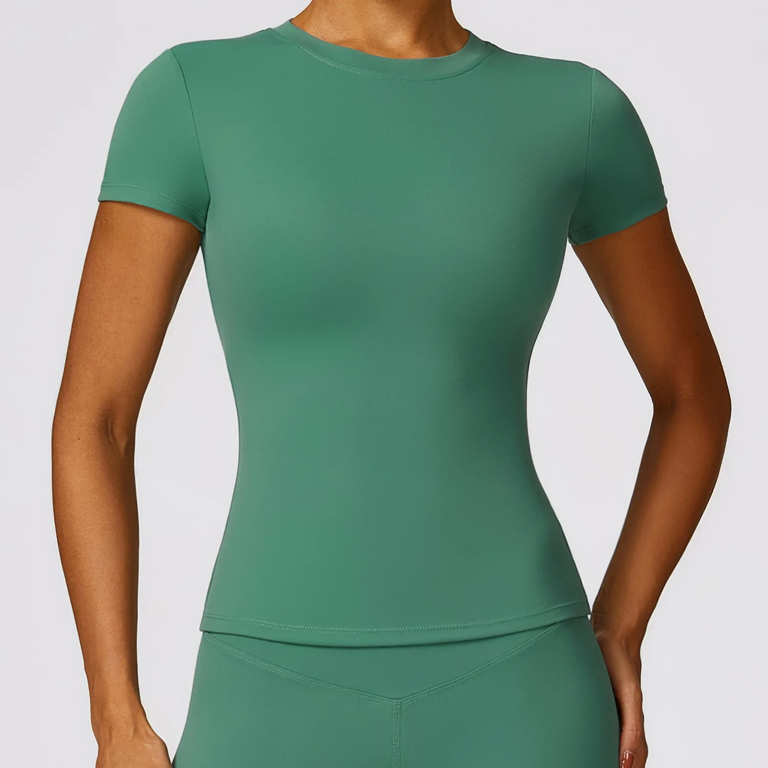 Quick Dry Running Workout T Shirt Breathable Elastic Gym Yoga Shirt Slim Fitness Activewear Top Women Sports T Shirt 5