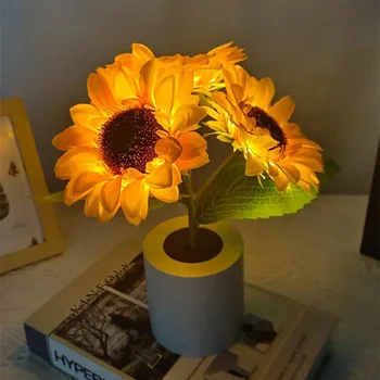 3 LED Night Light Rechargeable Sunflower Lights 2