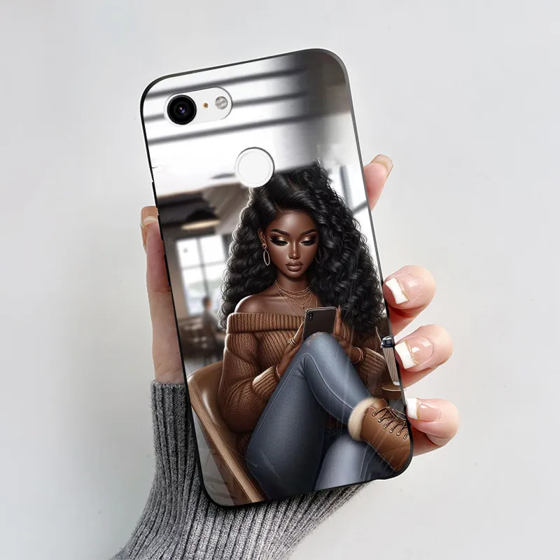 Charming Heart Cartoon Black Bumper Soft TPU Silicone Phone Case