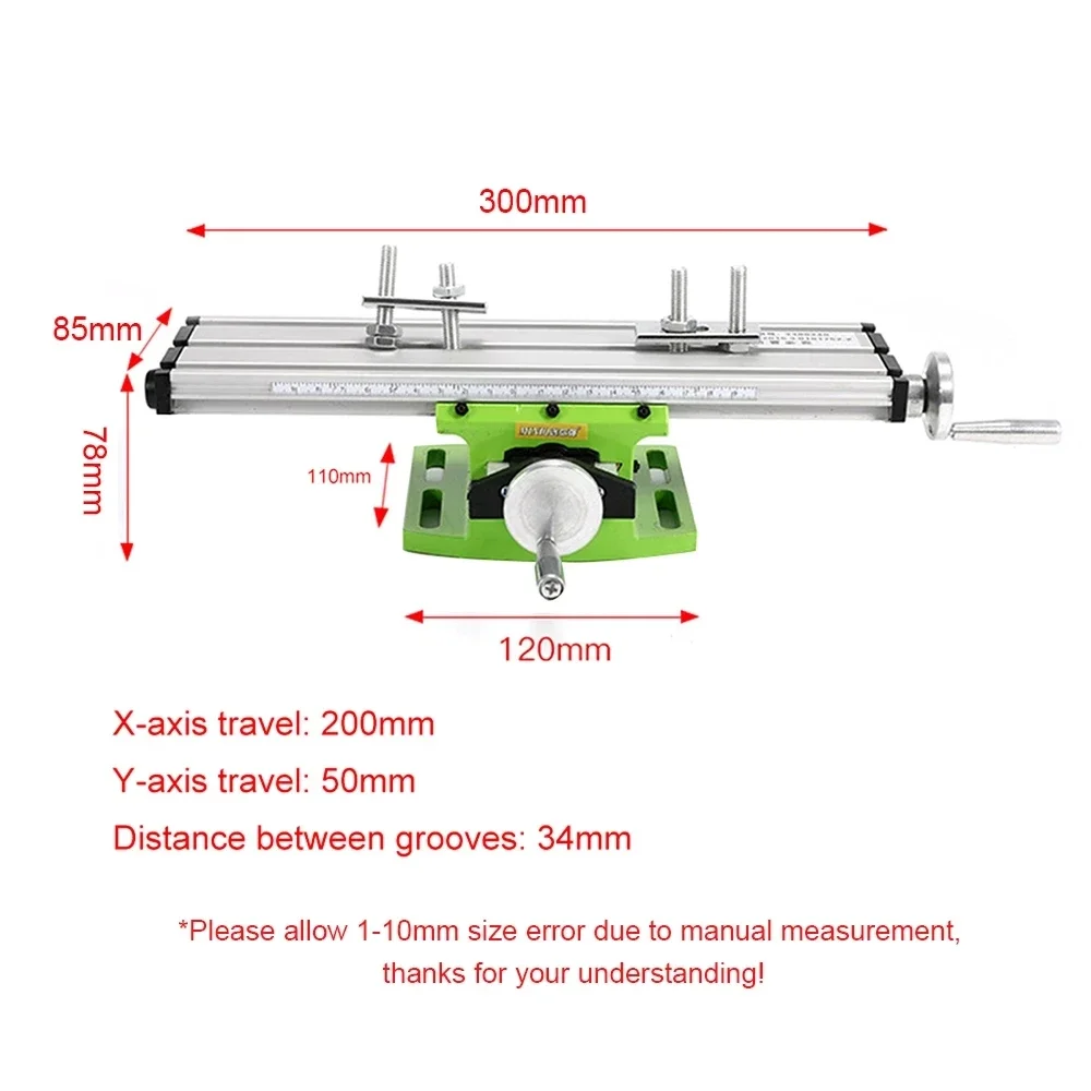 Miniature Milling Machine Bench Drill Vise Fixture Worktable X Y-axis Adjustment Coordinate Table Router Table 1PC milling machine tools tilting milling table
