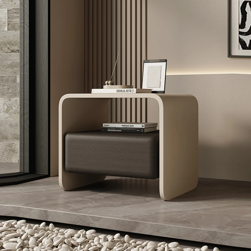 Nordic Luxury Night Table Aesthetic Trendy Storage Design Nightstand Unique Glamour Mesas Noches Dormitorio Bedroom Furniture