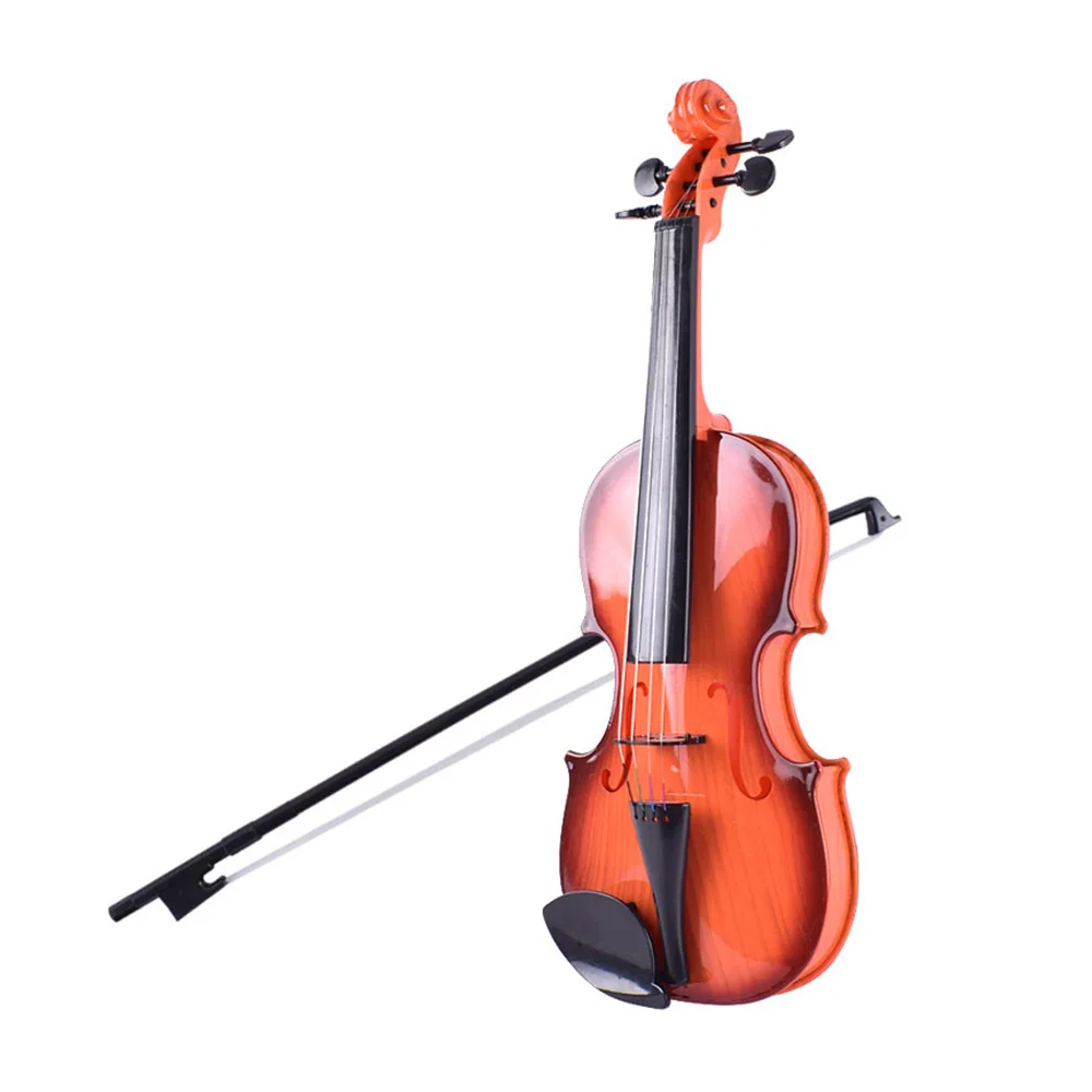 Simulated Violin Music Practice Violin Kit for Beginners Musical Instrument Exquisite Workmanship Performance Props Gifts acoustic violin plastic violin ornament