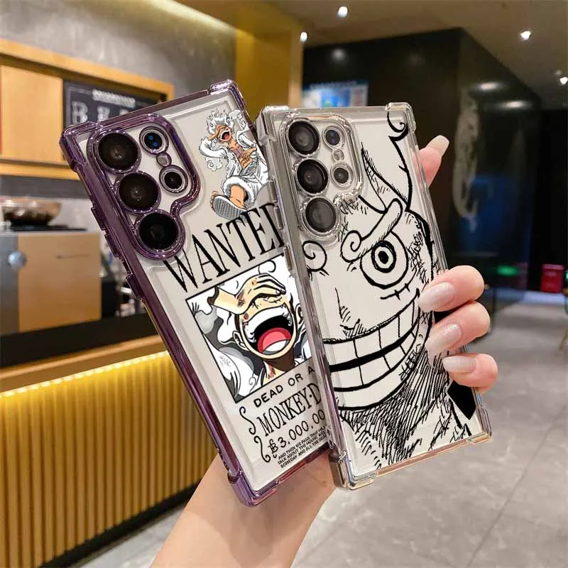 Anime One Piece Handyhülle für Samsung S26 S25 Edge S24 S23 S22 S21 S20 FE Ultra Plus Lite, Galvanisierte Sturzsichere Schutzhülle – Detail 2