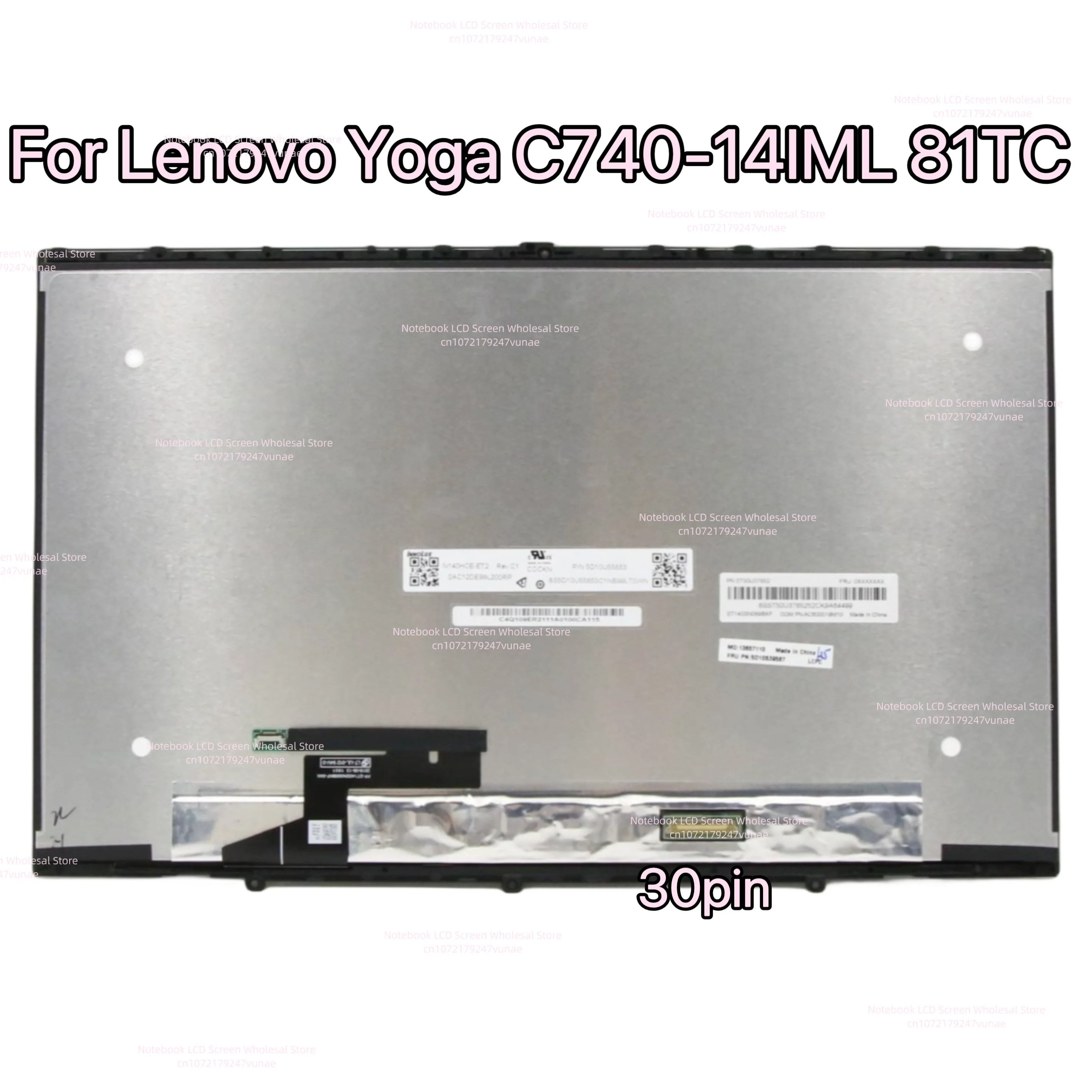 Lenovoラップトップ用LCDディスプレイ,14インチ,fhd ips,14インチ,c740